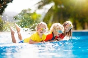 breaststroke kick for kids drill at Condo swim class